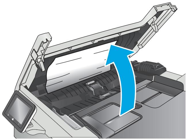 HP COLOR LASERJET PRO MFP M477FDN, COLOR LASERJET PRO MFP M477FDW, COLOR LASERJET PRO MFP M477FNW - Élimination des bourrages papier dans le bac d'alimentation - 1