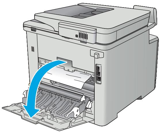 HP COLOR LASERJET PRO MFP M477FDN, COLOR LASERJET PRO MFP M477FDW, COLOR LASERJET PRO MFP M477FNW - Élimination des bourrages papier au niveau de la porte arrêté et de l'unité de fusion - 1