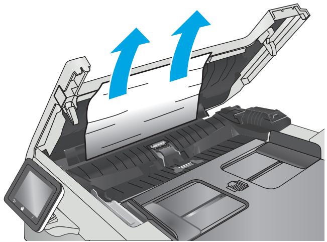 HP COLOR LASERJET PRO MFP M477FDN, COLOR LASERJET PRO MFP M477FDW, COLOR LASERJET PRO MFP M477FNW - Élimination des bourrages papier dans le bac d'alimentation - 2