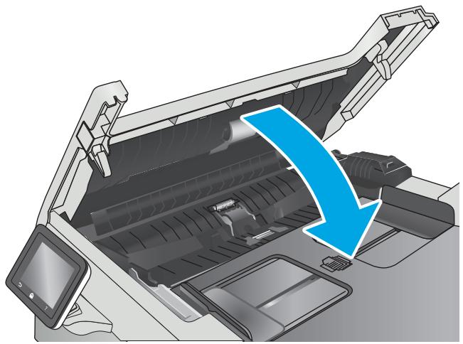 HP COLOR LASERJET PRO MFP M477FDN, COLOR LASERJET PRO MFP M477FDW, COLOR LASERJET PRO MFP M477FNW - Élimination des bourrages papier dans le bac d'alimentation - 3