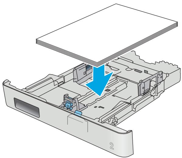 HP COLOR LASERJET PRO MFP M477FDN, COLOR LASERJET PRO MFP M477FDW, COLOR LASERJET PRO MFP M477FNW - Chargement du papier dans le bac 2 - 4