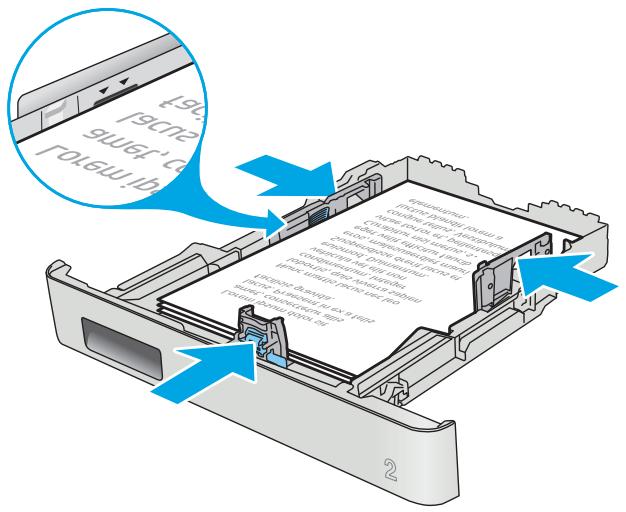 HP COLOR LASERJET PRO MFP M477FDN, COLOR LASERJET PRO MFP M477FDW, COLOR LASERJET PRO MFP M477FNW - Chargement du papier dans le bac 2 - 5