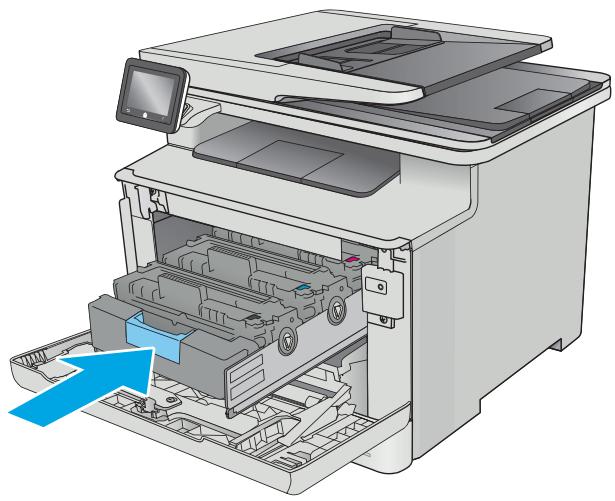 HP COLOR LASERJET PRO MFP M477FDN, COLOR LASERJET PRO MFP M477FDW, COLOR LASERJET PRO MFP M477FNW - Retrait et remplacement des cartouches de toner - 9