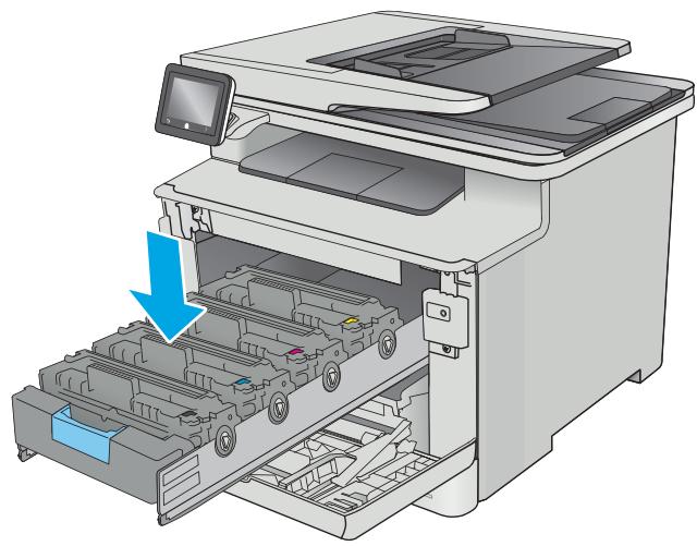 HP COLOR LASERJET PRO MFP M477FDN, COLOR LASERJET PRO MFP M477FDW, COLOR LASERJET PRO MFP M477FNW - Retrait et remplacement des cartouches de toner - 8
