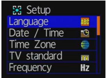 ROAD EYES REC PRO, RECPRO - Description du menu principal - 1