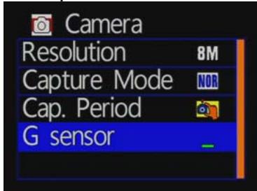 ROAD EYES REC PRO, RECPRO - Réglage de la sensibilité du capteur gyroscope pour le mode photo - 1