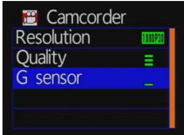 ROAD EYES REC PRO, RECPRO - Réglage de la sensibilité du capteur gyroscope pour le mode vidéo - 1