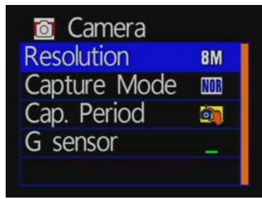 ROAD EYES REC PRO, RECPRO - Description du menu principal - 5