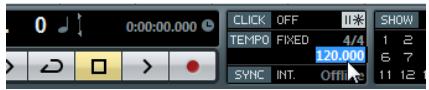 STEINBERG CUBASE 6 - Attivare il "click" del metronomo - 3