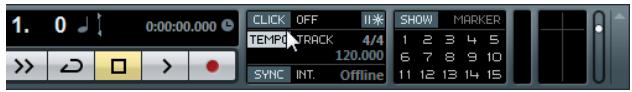 STEINBERG CUBASE 6 - Attivare il "click" del metronomo - 1