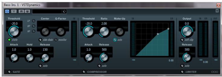 STEINBERG CUBASE 6 - Stellen Sie die Parameter im Compressor-Bereich wie gewünscht ein. - 1