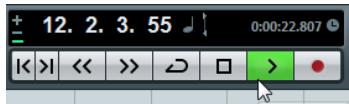 STEINBERG CUBASE 6 - Starten der Wiedergabe - 1