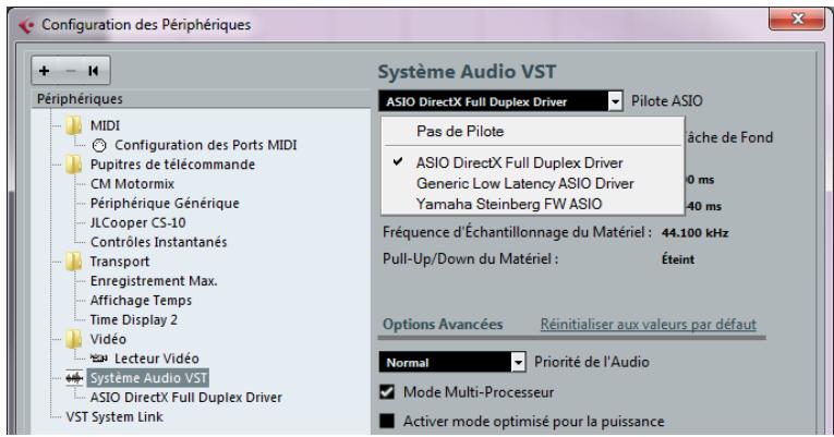 STEINBERG CUBASE 6 - Sélection du pilote de votre interface audio - 1