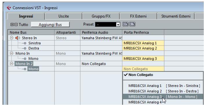 STEINBERG CUBASE ARTIST 6 - Aggiunta degli ingressi - 1