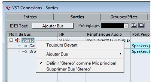 STEINBERG CUBASE ARTIST 6 - Ajouter des sorties - 1