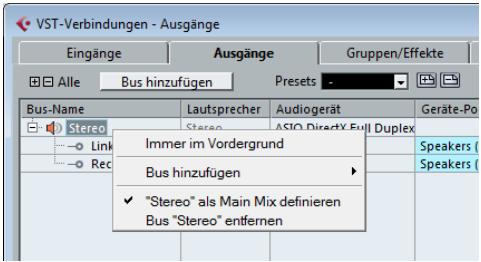 STEINBERG CUBASE ARTIST 6 - Hinzufügen von Ausgängen - 1