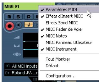 STEINBERG CUBASE STUDIO 4 - Personnaliser via les menus contextuels de configuration - 2