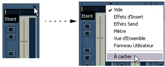 STEINBERG CUBASE STUDIO 4 - Choisir de cacher ou d'afficher des voies séparées (réglage "àchner") - 1