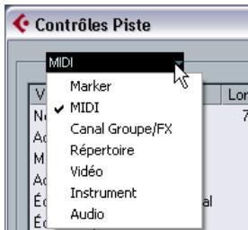 STEINBERG CUBASE STUDIO 4 - Définir le type de piste - 1