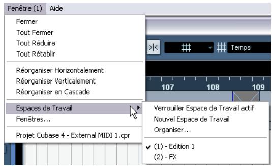 STEINBERG CUBASE STUDIO 4 - Espaces de travail - 1