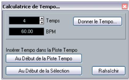 STEINBERG CUBASE STUDIO 4 - La calculatrice de tempo - 1