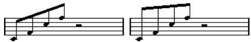STEINBERG CUBASE STUDIO 4 - Aspect des ligatures et réglages d'inclinaison réglages globaux - 2
