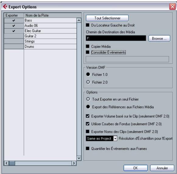 STEINBERG CUBASE STUDIO 4 - Exporter des fichiers OMF - 1