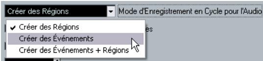 STEINBERG CUBASE STUDIO 4 - Mode "créer des événements" (préférences) - 1