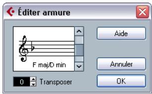 STEINBERG CUBASE STUDIO 4 - Dans le dialogue "editor tonalité - 2