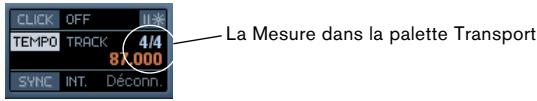 STEINBERG CUBASE STUDIO 4 - Régler la mesure dans la palette transport - 1