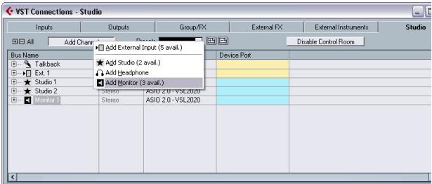 STEINBERG CUBASE STUDIO 4 - Création d'une voie control room - 2