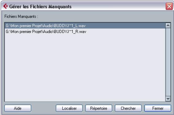 STEINBERG CUBASE STUDIO 4 - Retrouver les fichiers manquants - 1