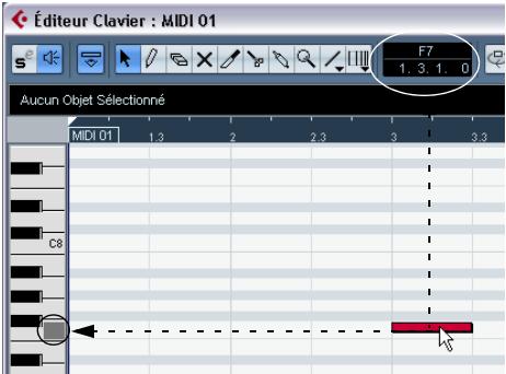 STEINBERG CUBASE STUDIO 4 - Dessiner des notes avec l'outil crayon - 1