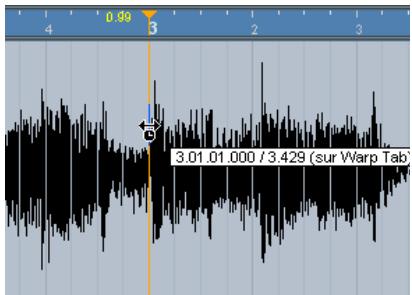 STEINBERG CUBASE STUDIO 4 - Utilisation des onglets warp - 2