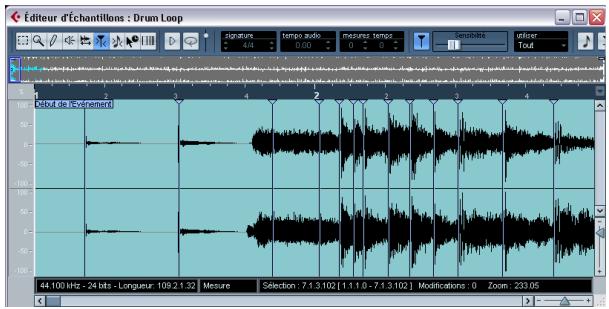 STEINBERG CUBASE STUDIO 4 - Calculer des repères et découvrir une boucle - travaux pratiques rapides - 1