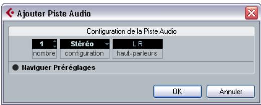 STEINBERG CUBASE STUDIO 4 - Créer une ou plusieurs pistes audio, MIDI ou instrument avec la fonction ajouter piste - 1