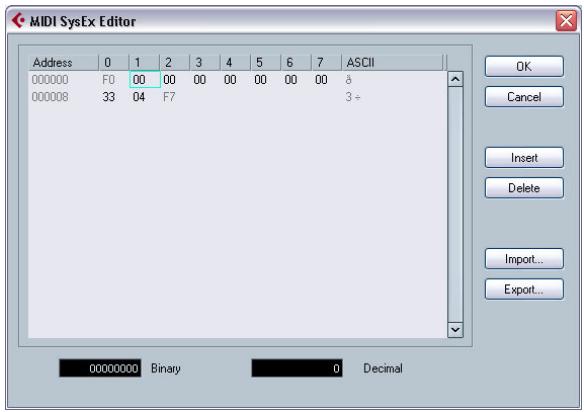 STEINBERG CUBASE STUDIO 4 - Édition des messages de système exclusif - 1