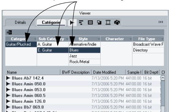 STEINBERG CUBASE STUDIO 4 - Effectuer une recherche par catégorie - 1