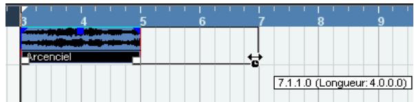 STEINBERG CUBASE STUDIO 4 - Changement de taille avec modification de la durée - 1