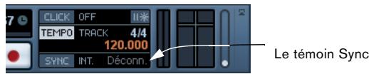 STEINBERG CUBASE STUDIO 4 - L'indicateur de synchronisation - 1