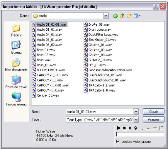 STEINBERG CUBASE STUDIO 4 - Importer un média... - 2