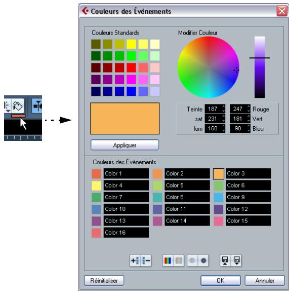 STEINBERG CUBASE STUDIO 4 - Le dialogue couleurs des événements - 1