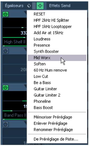 STEINBERG CUBASE STUDIO 4 - Utiliser des prééglages d'eq - 1