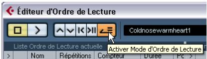 STEINBERG CUBASE STUDIO 4 - Créer un ordre de lecture - 5
