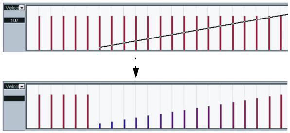 STEINBERG CUBASE STUDIO 4 - Édition des valeurs de vitesse - 3