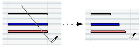 STEINBERG CUBASE STUDIO 4 - Usage de l'outil rogner (trim) - 2