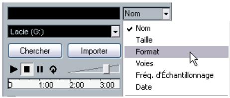 STEINBERG CUBASE STUDIO 4 - Le menu local de recherche étendue s'ouvre. - 1