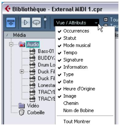 STEINBERG CUBASE STUDIO 4 - Classer le contenu de la bibliothèque - 1