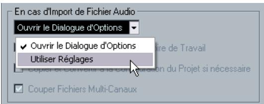 STEINBERG CUBASE STUDIO 4 - Options d'importation de fichiers audio - 1