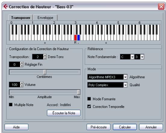 STEINBERG CUBASE STUDIO 4 - Correction de hauteur - 1